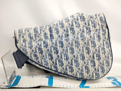 Dior Oblique Denim Saddle Shoulder Bag