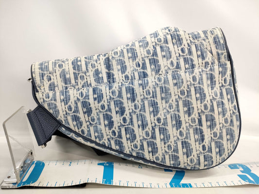 Dior Oblique Denim Saddle Shoulder Bag