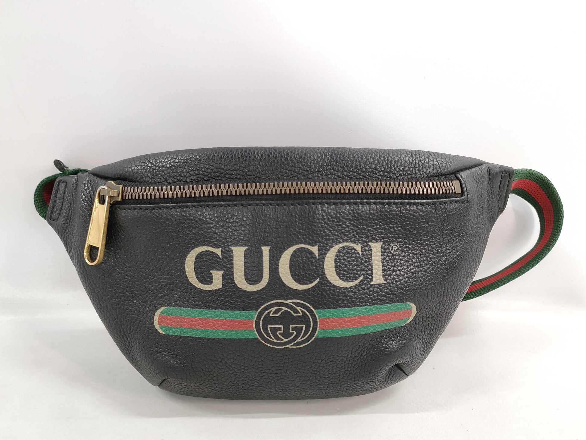 GUCCI logo print body bag/waist bag