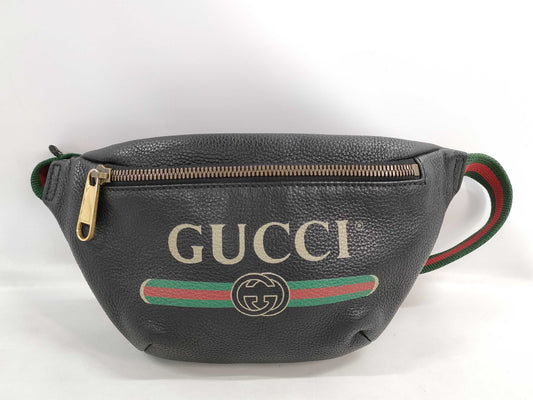 GUCCI logo print body bag/waist bag