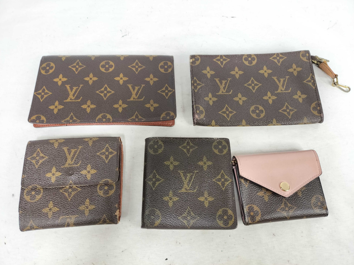 LOUIS VUITTON Monogram Wallet and Pouch 5-Piece Set