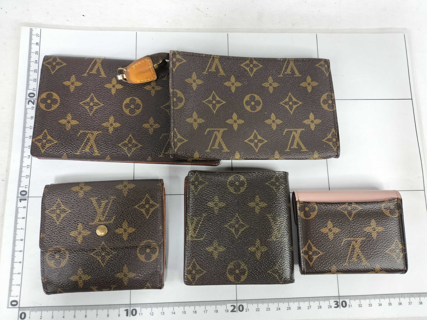 LOUIS VUITTON Monogram Wallet and Pouch 5-Piece Set