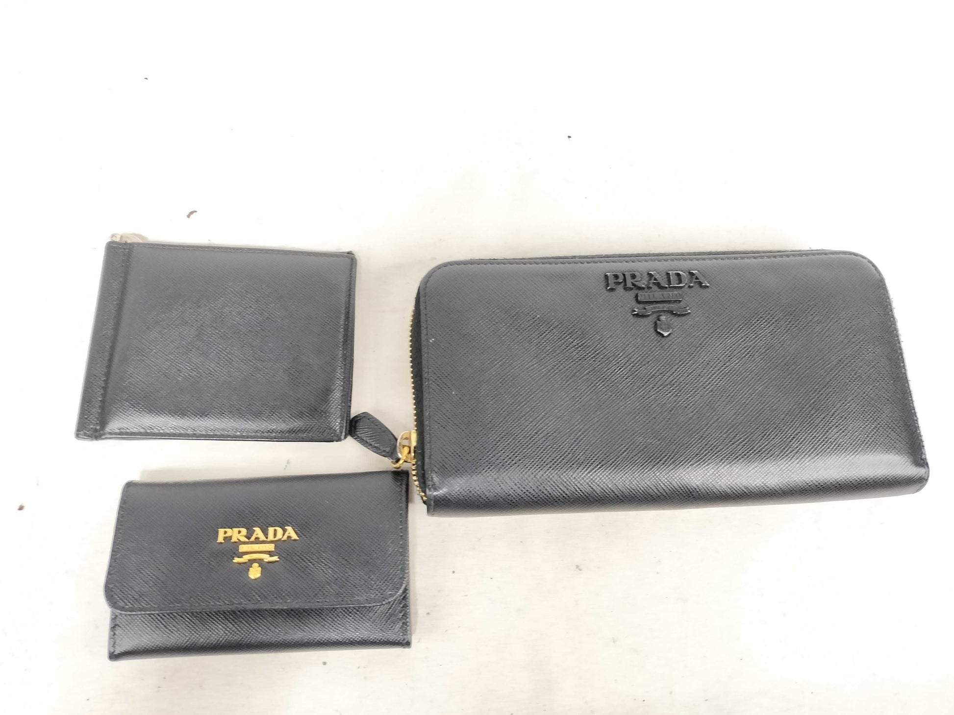 PRADA Saffiano Wallet and Key Case 3-Piece Set
