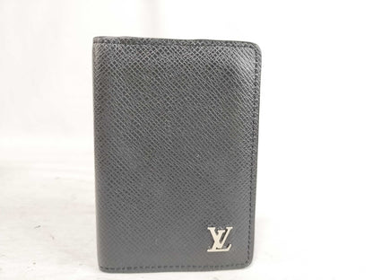 LOUIS VUITTON Taiga Noir Organizer de Poche M30283 RFID Card Case, Pass Case, Card Case, Pass Case, Business Card Holder