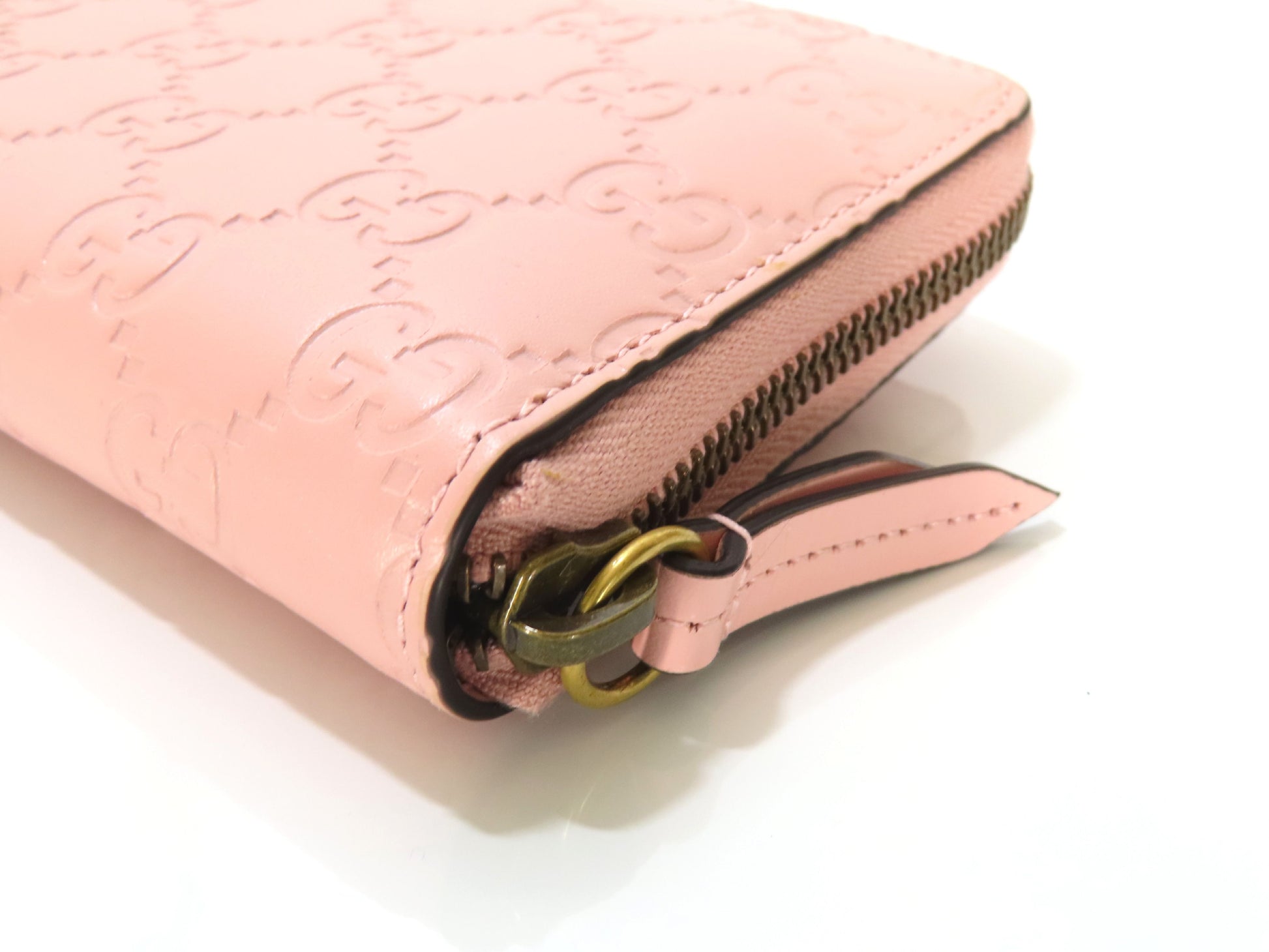 GUCCI Guccissima Cat Motif Round Zipper Long Wallet 548058 Wallet