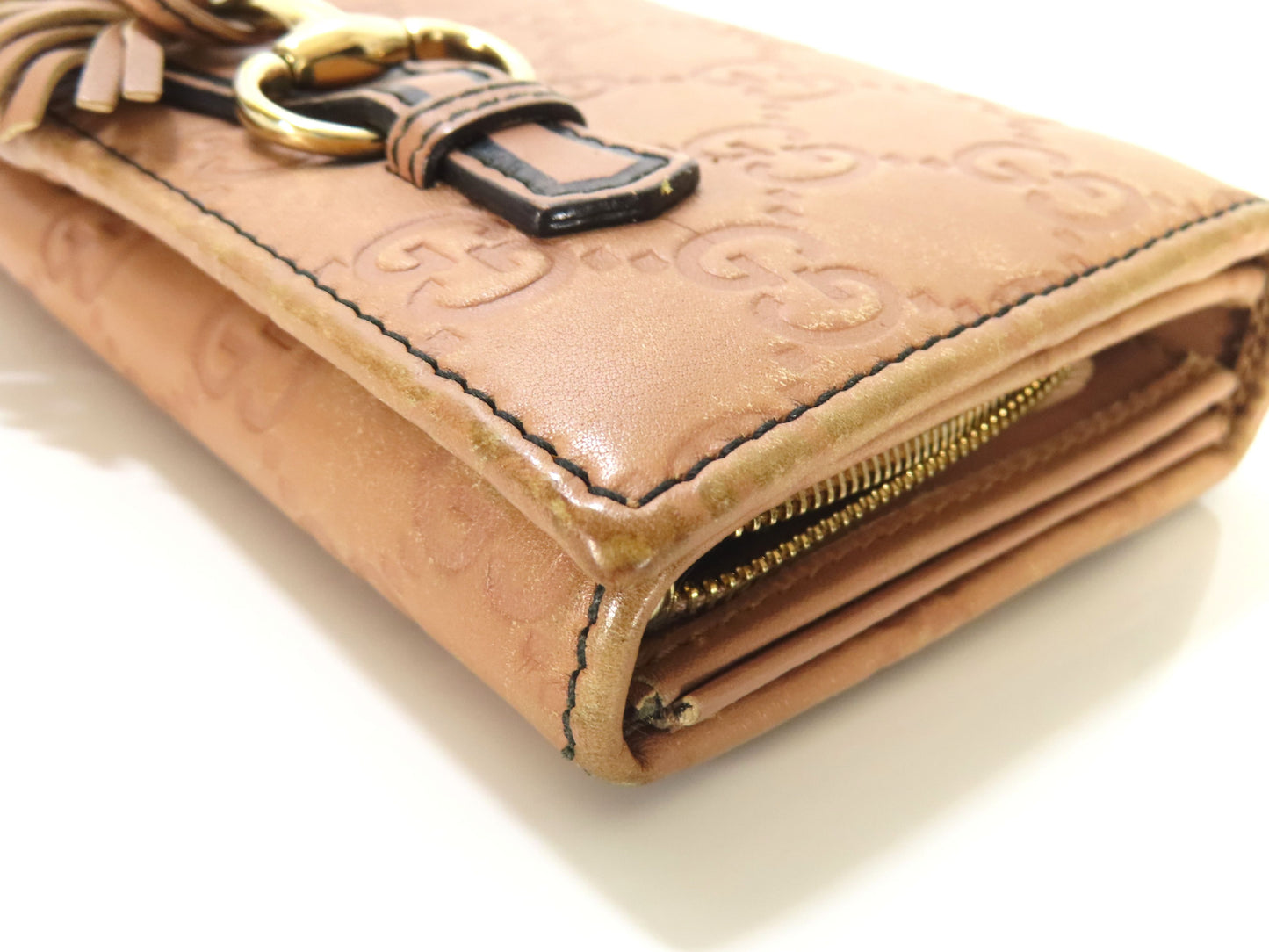 GUCCI Guccissima Horsebit Leather Wallet 295360