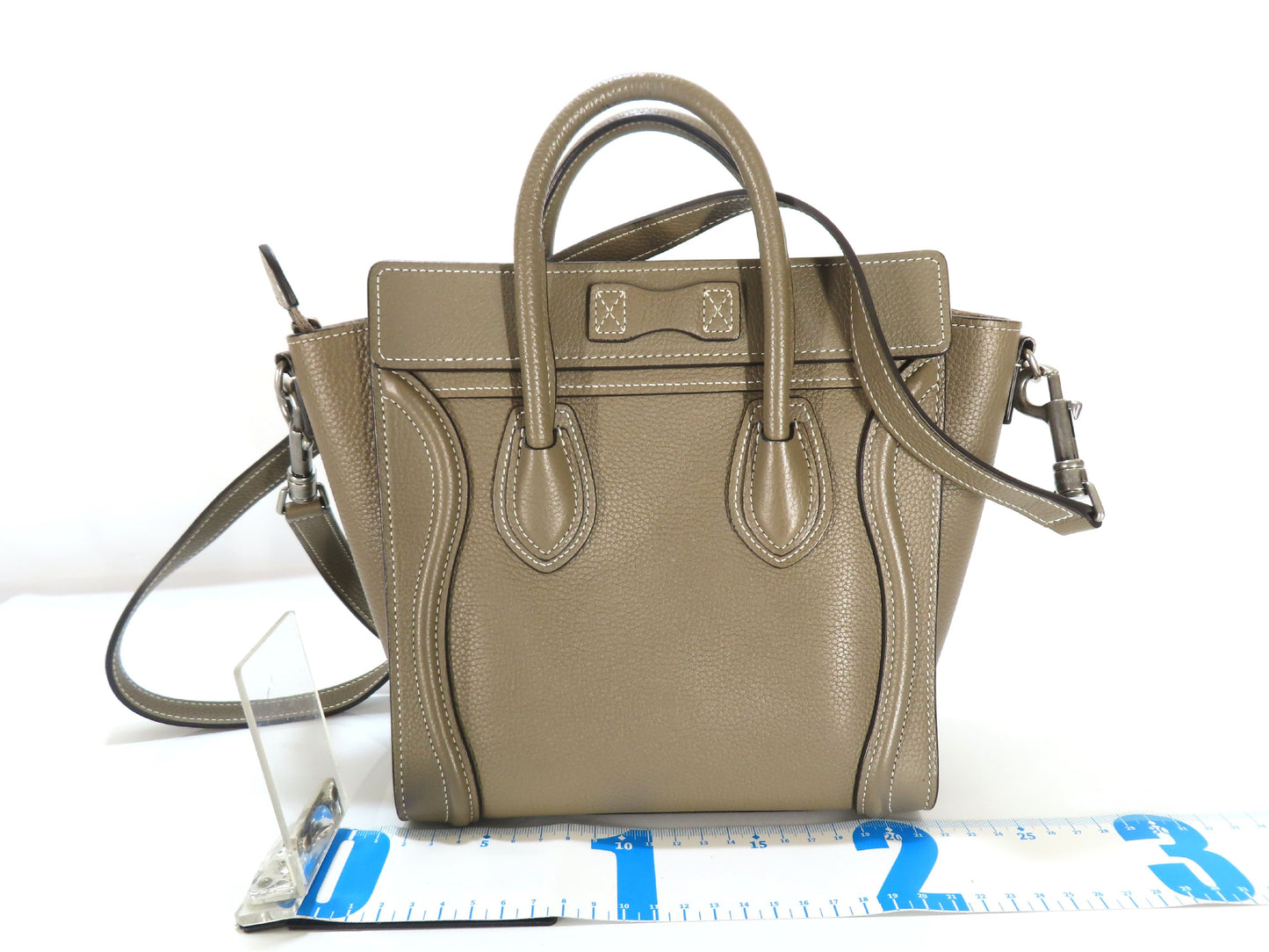 CELINE Luggage Nano Shopper in Drummed Calfskin, 2-Way Handbag