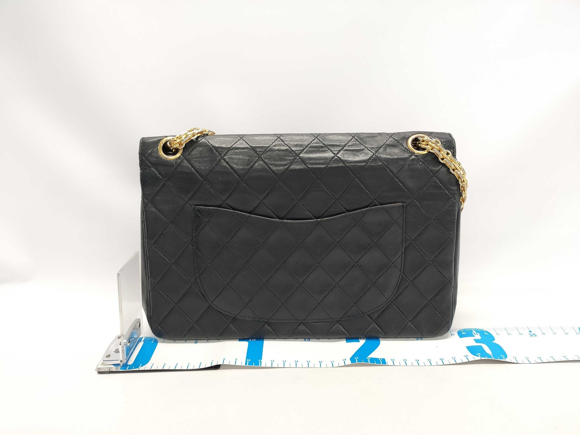 CHANEL Lambskin Matelasse Double Flap Chain Shoulder Bag