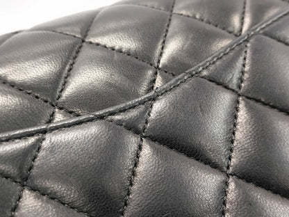 CHANEL Lambskin Matelasse Double Flap Chain Shoulder Bag
