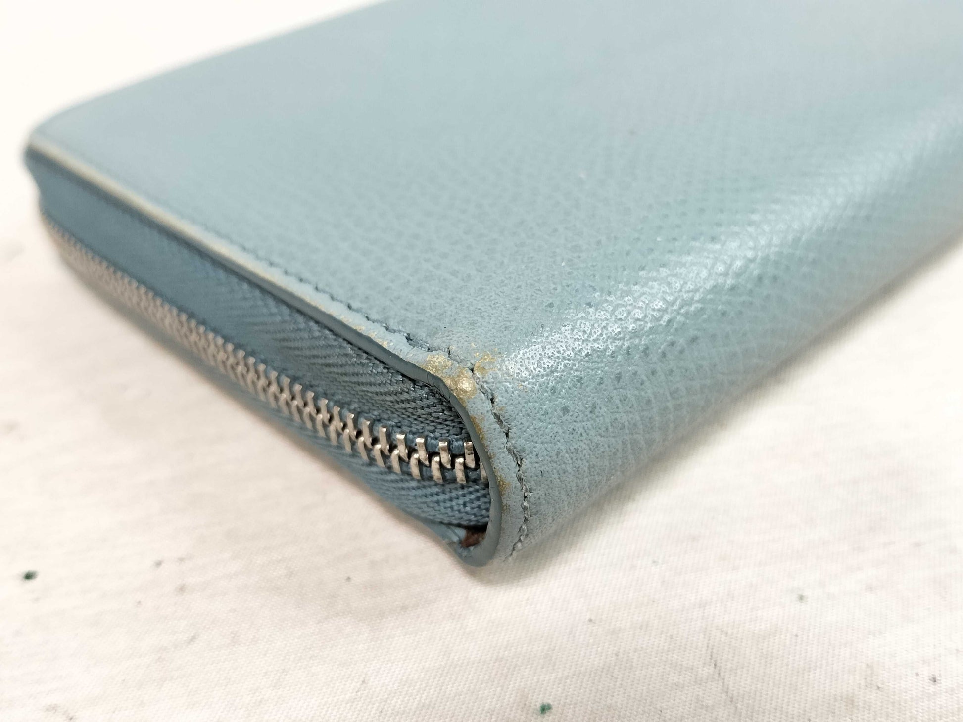 CELINE Leather Round Zip Long Wallet