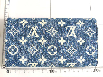 LOUIS VUITTON Monogram Denim M81183 RFID Jacquard Portefeuille Sarah Wallet