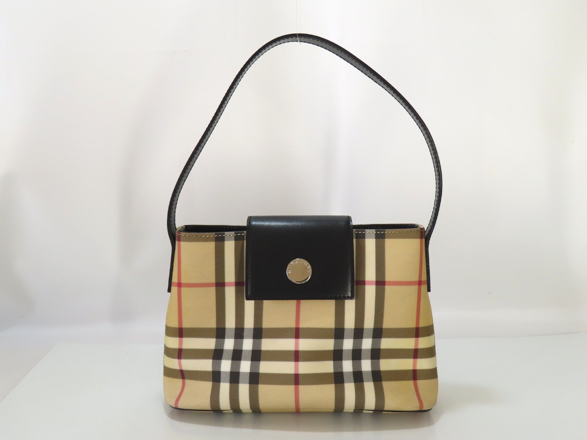 BURBERRY Nova Check One-Shoulder Handbag