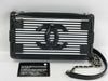 CHANEL Lego Brick Stripe Chain Shoulder Bag