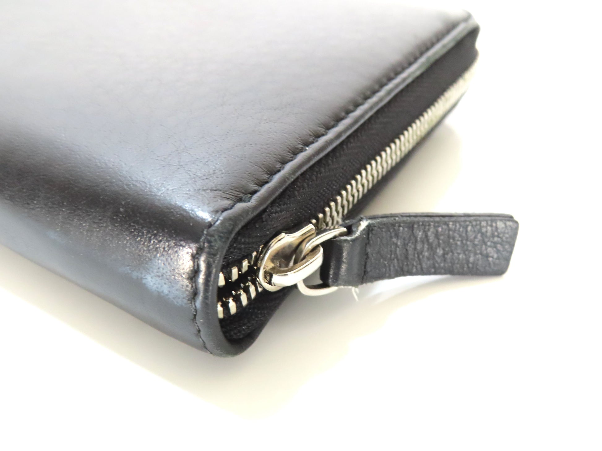 BALENCIAGA 551935 Logo Round Zipper Long Wallet