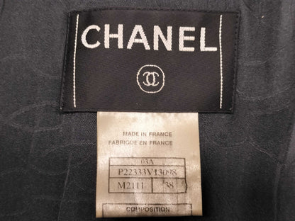CHANEL 03A Chanel Purple Black Wool Set 38 Other Apparel