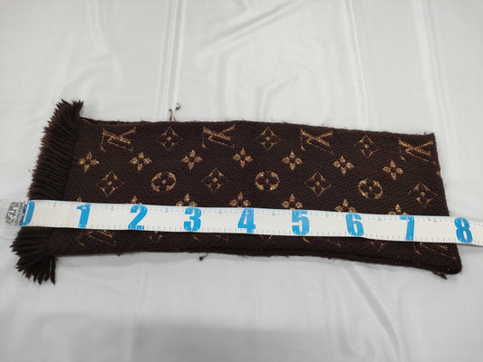 LOUIS VUITTON LOUISVUITTON Echar Logomania Shine Brown Scarf