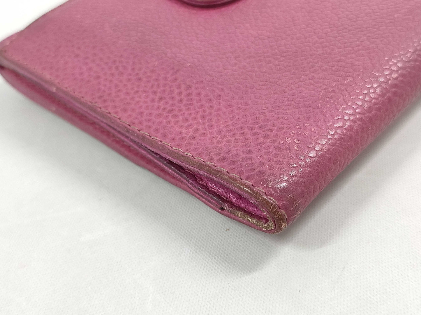 CHANEL Leather Tri-fold Wallet