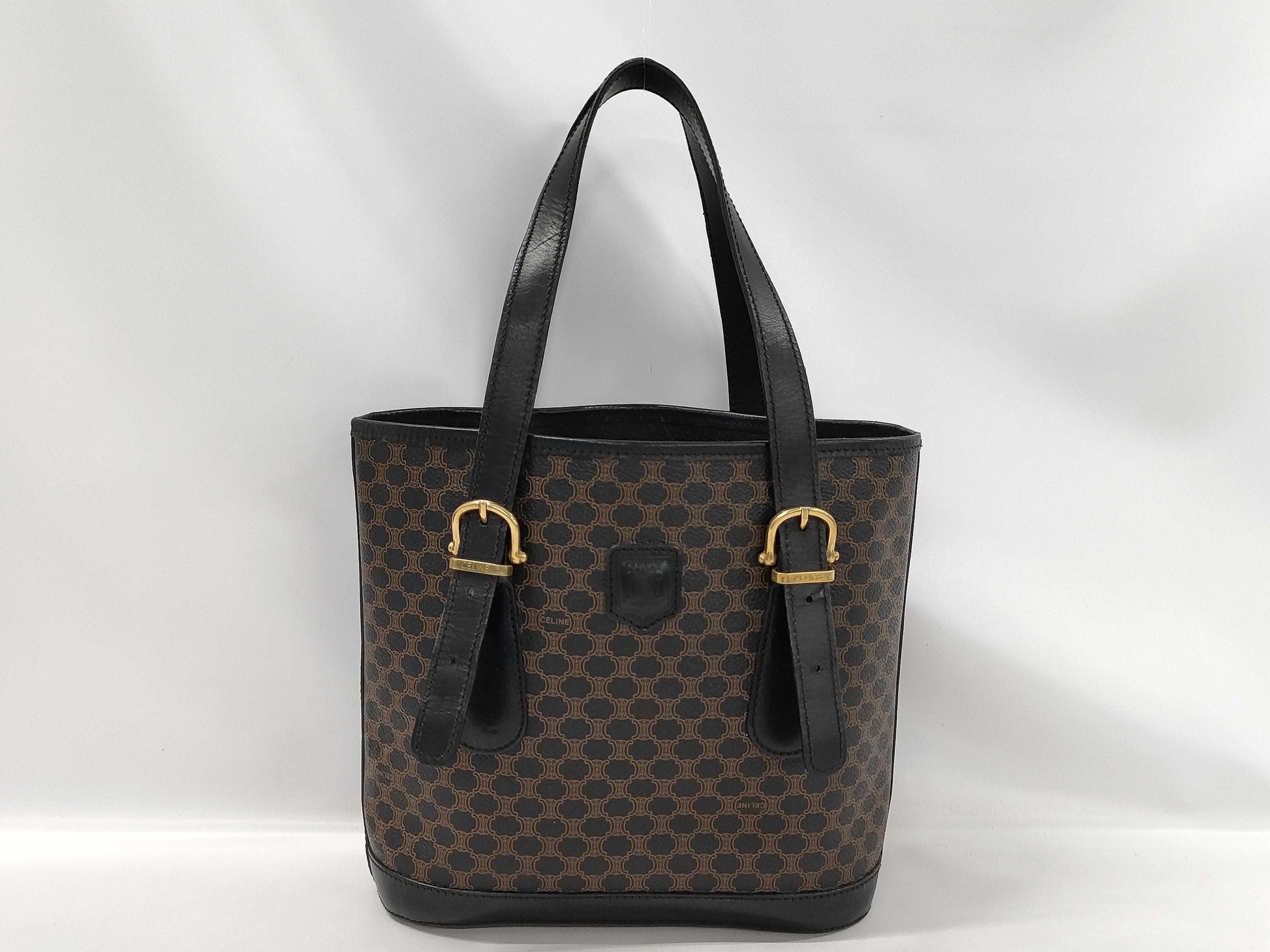 CELINE Black Macadam Handbag