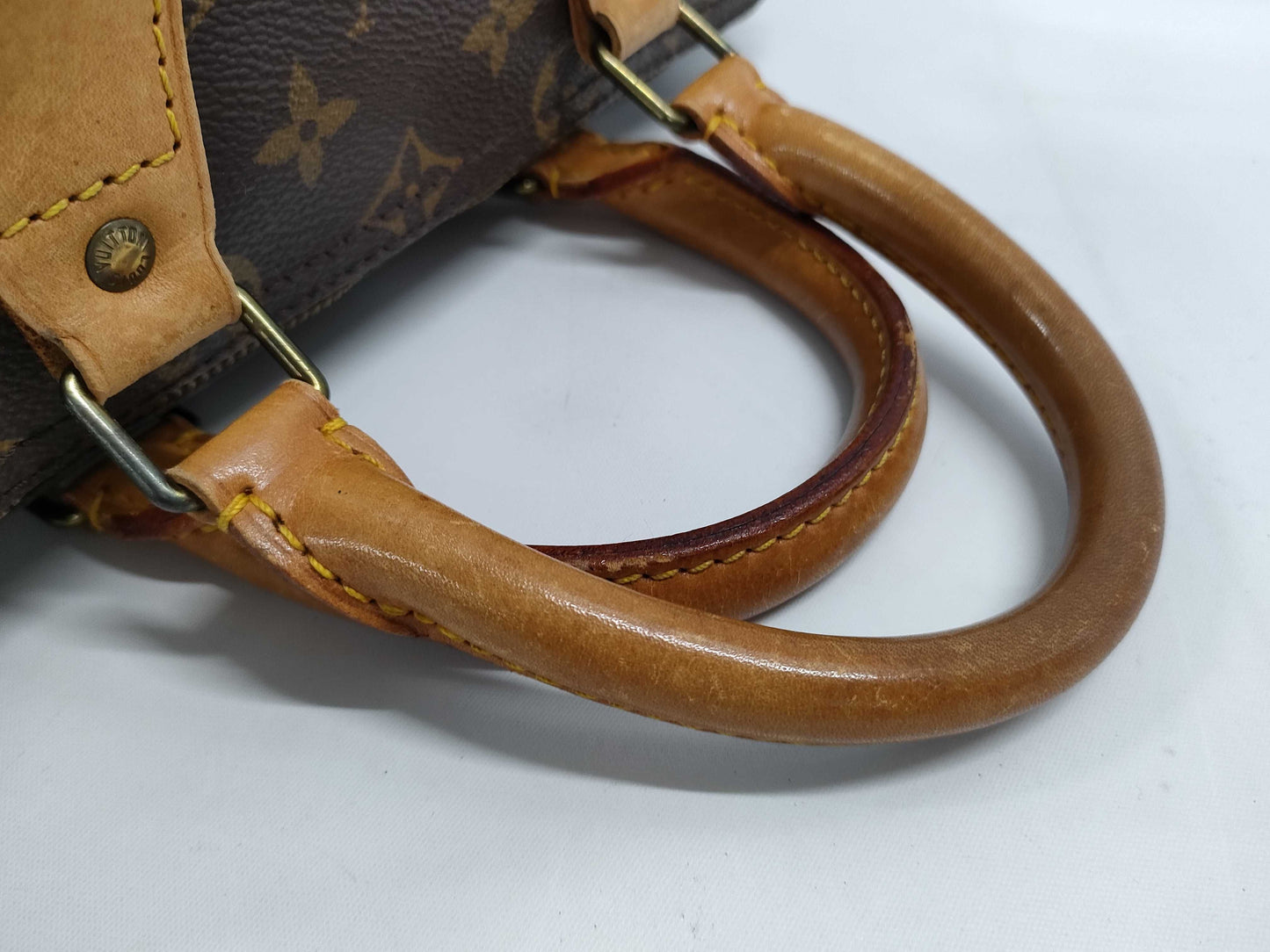 LOUIS VUITTON Speedy 25 M41528 MI9001 Canvas/Leather Brown Monogram Handbag