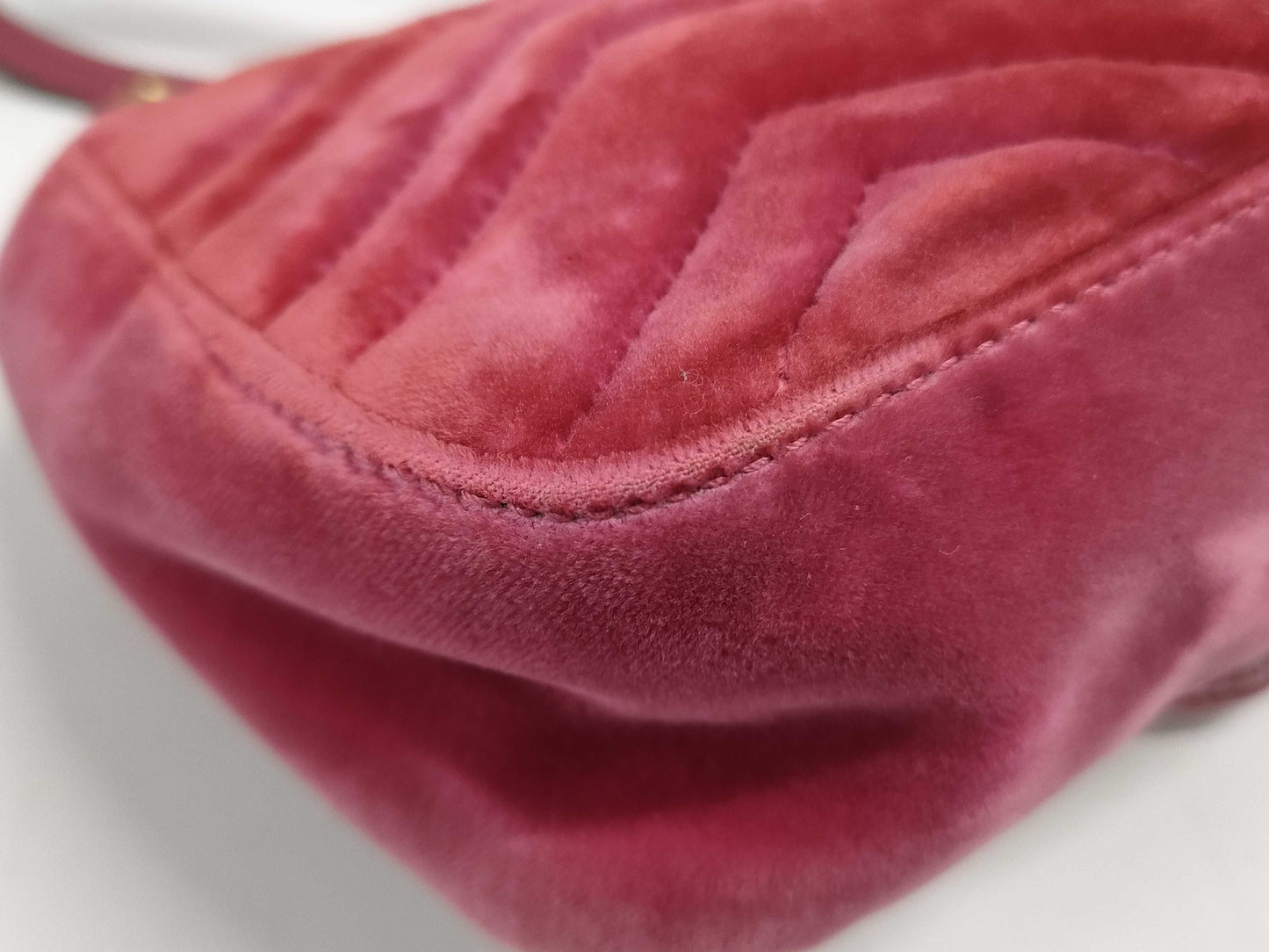 GUCCI 446744 GG Marmont Rose Red A024578184 Shoulder Bag