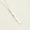 Tiffany & Co. 1837 Narrow Bar Rubedo Metal Necklace Pendant in Sterling Silver , Weight: 2.50g