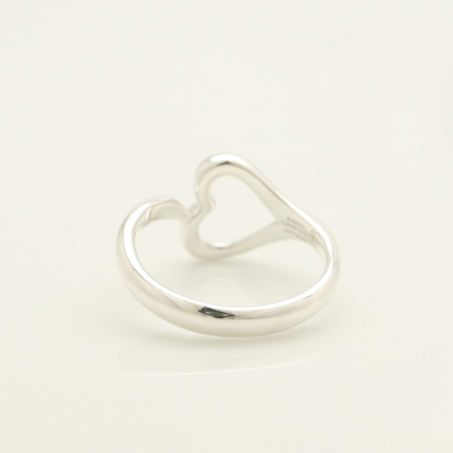 Tiffany & Co. Open Heart Ring, Size 9, Sterling Silver , Weight: 2.23g