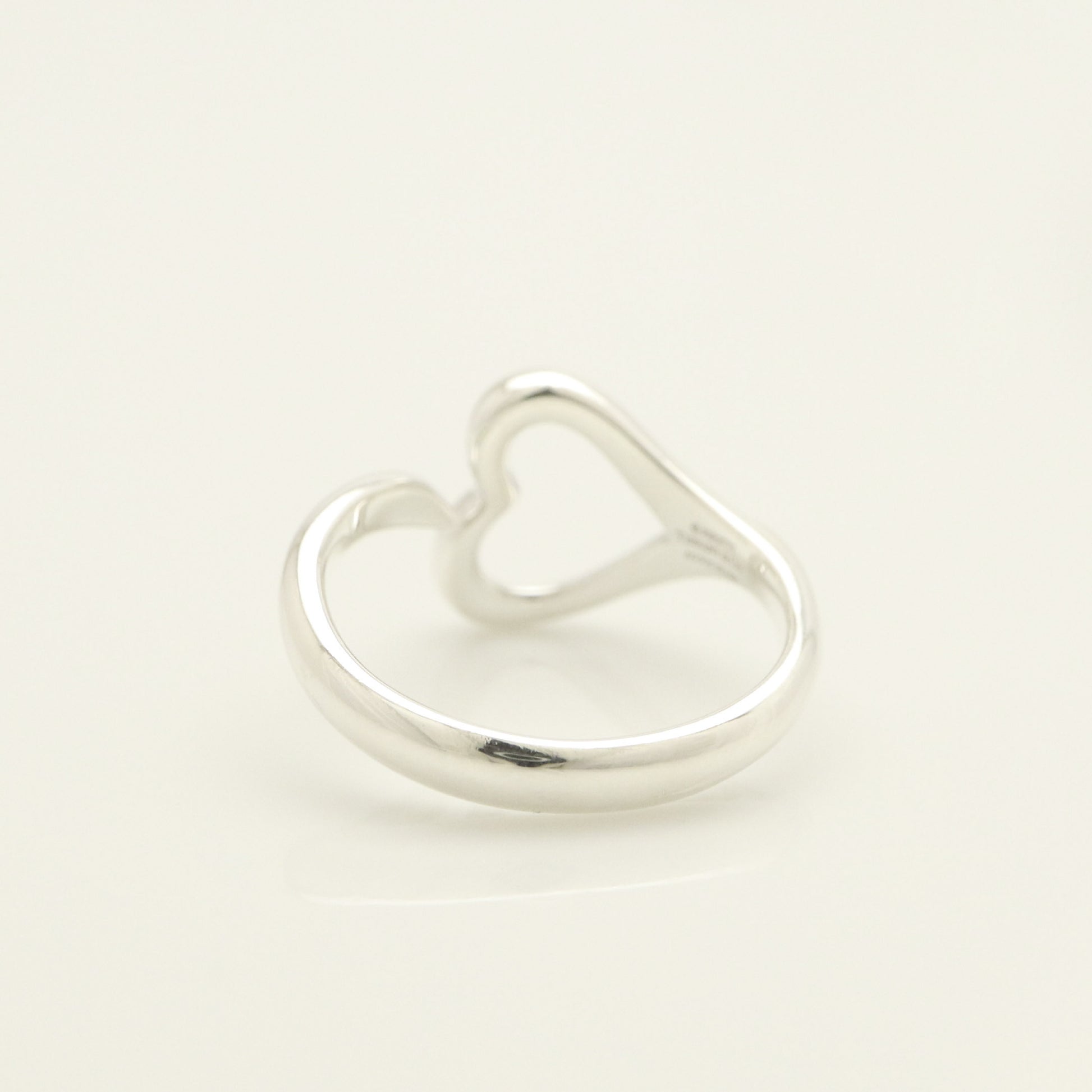 Tiffany & Co. Open Heart Ring, Size 9, Sterling Silver , Weight: 2.23g