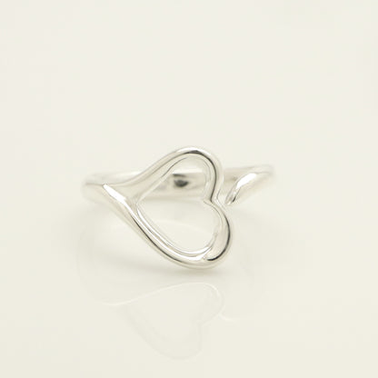 Tiffany & Co. Open Heart Ring, Size 9, Sterling Silver , Weight: 2.23g