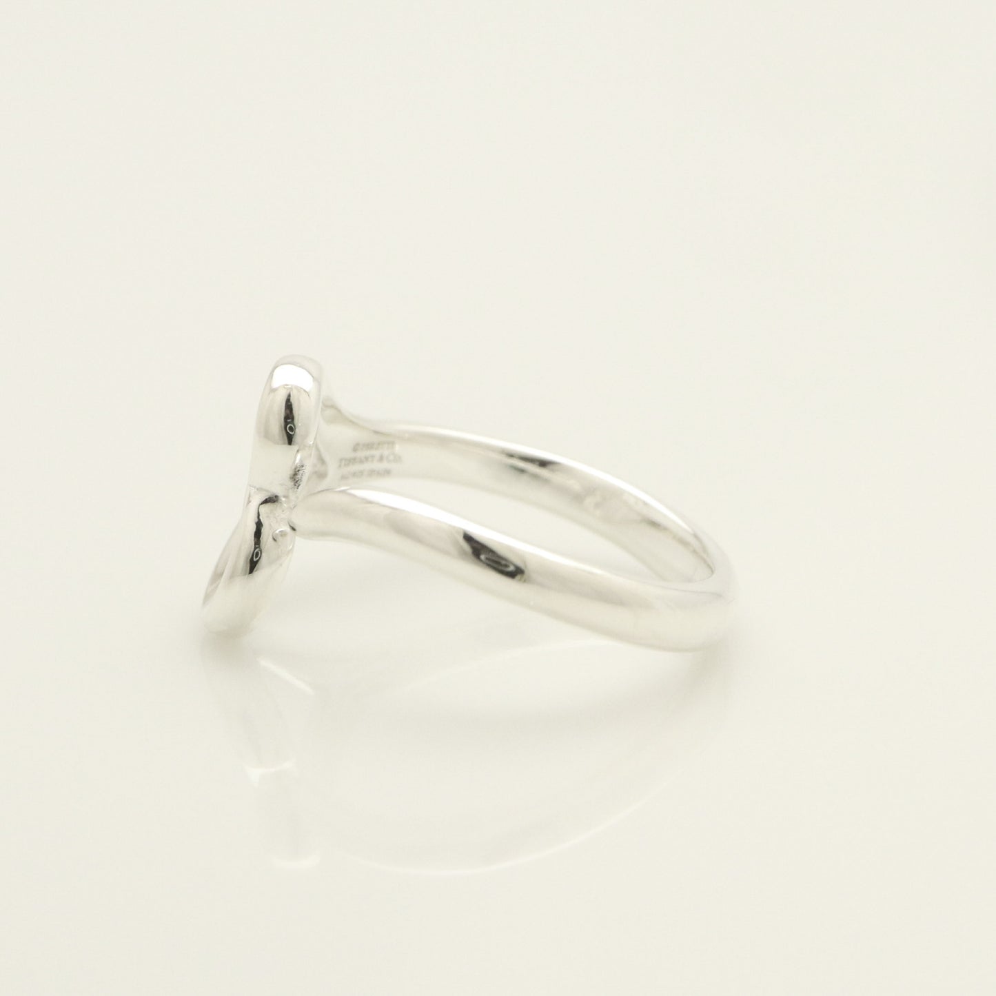 Tiffany & Co. Open Heart Ring, Size 9, Sterling Silver , Weight: 2.23g