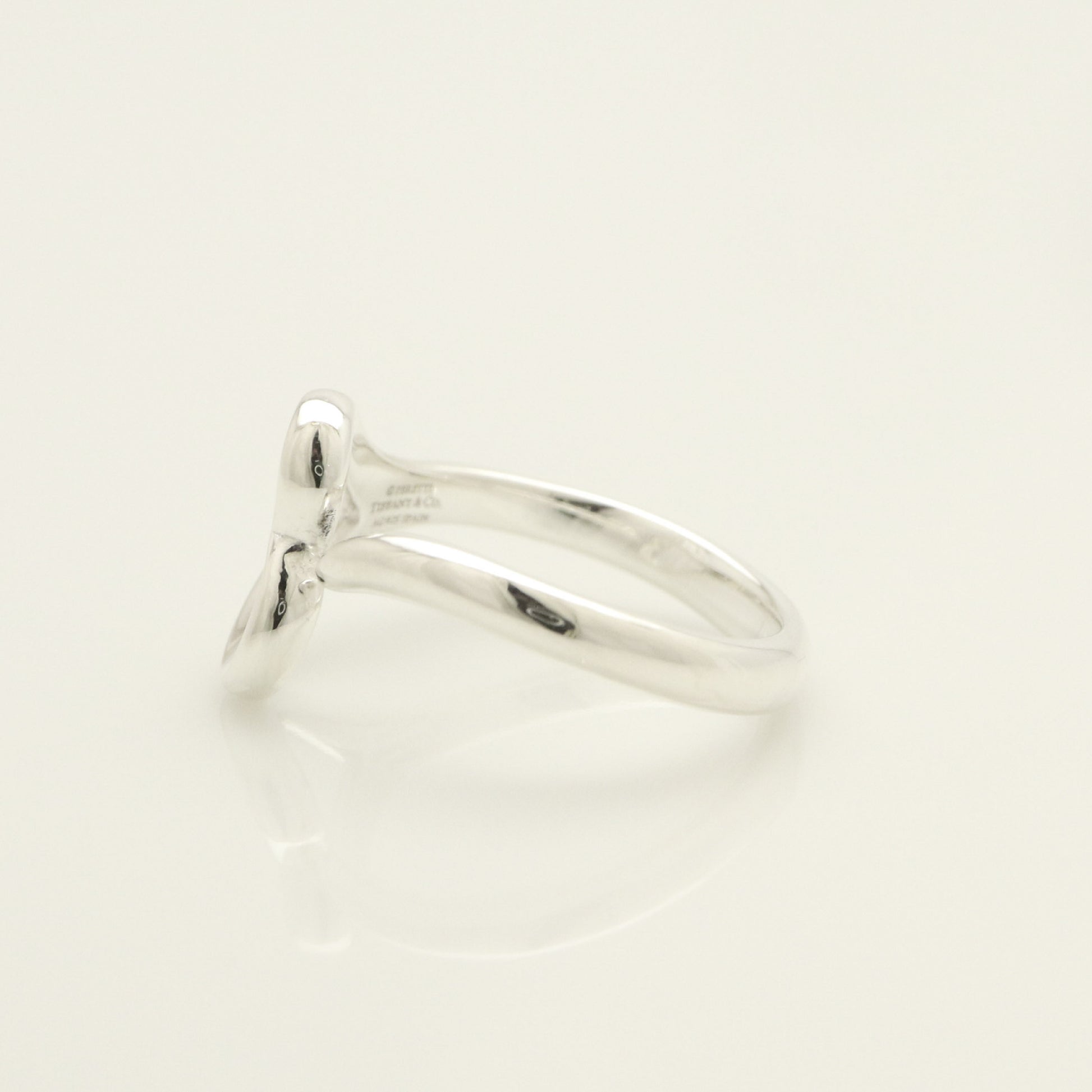 Tiffany & Co. Open Heart Ring, Size 9, Sterling Silver , Weight: 2.23g