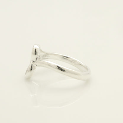Tiffany & Co. Open Heart Ring, Size 9, Sterling Silver , Weight: 2.23g