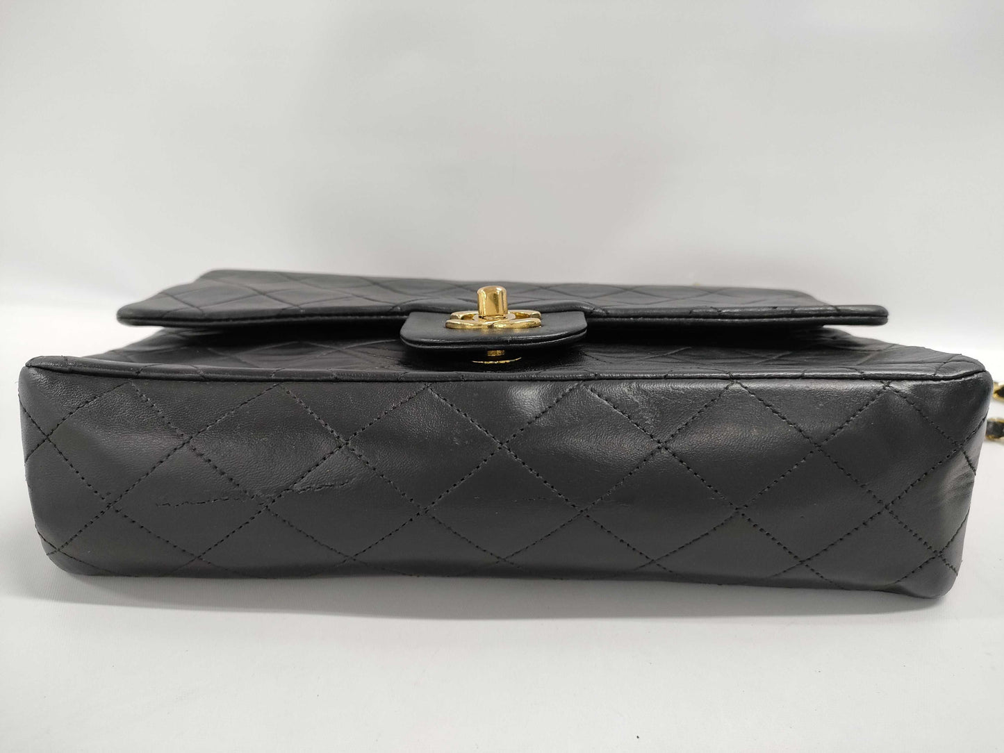CHANEL Matelasse Double Flap Shoulder Bag with Sticker and Card