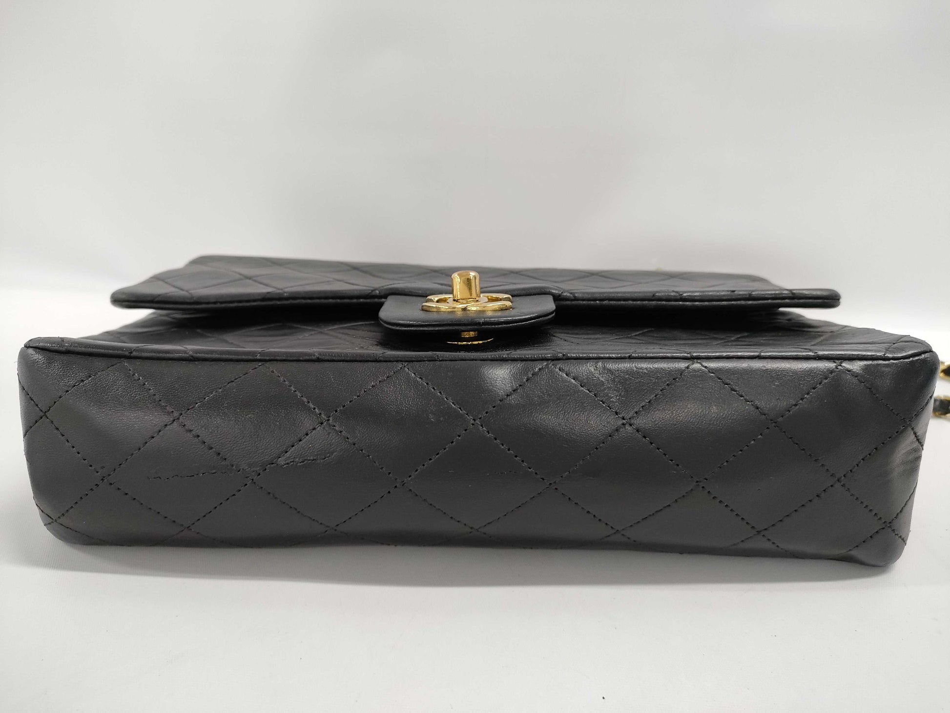 CHANEL Matelasse Double Flap Shoulder Bag with Sticker and Card