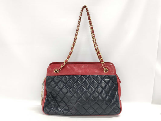 CHANEL Bicolor Matelasse Chain Tote Bag