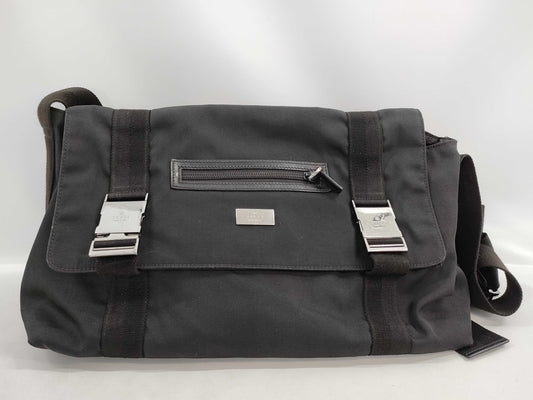 GUCCI Canvas Messenger Shoulder Bag
