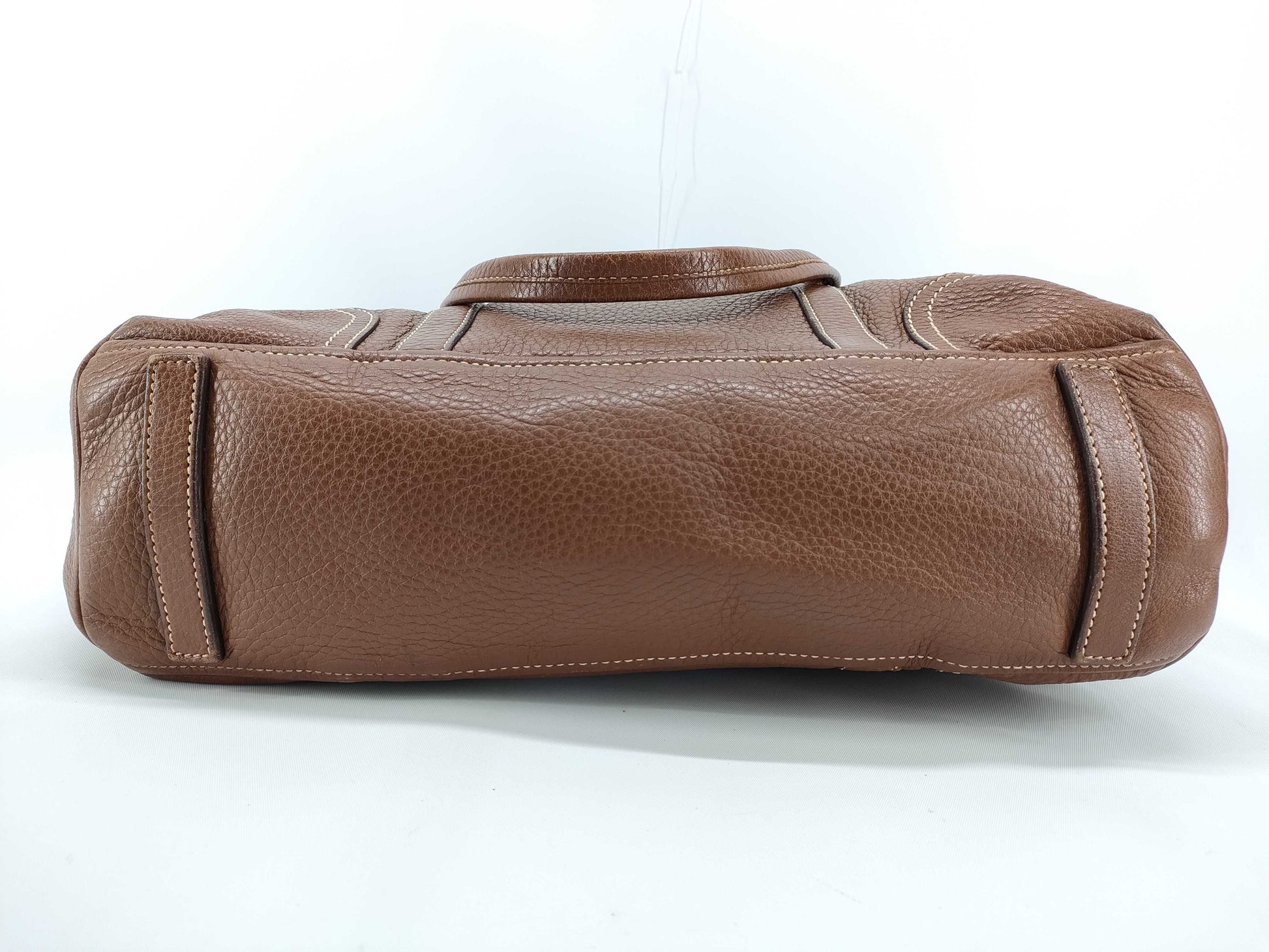 PRADA Prada Tote Bag Brown Leather Tote Bag