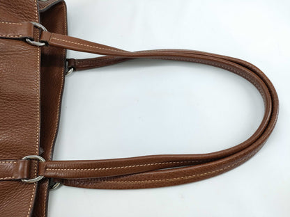 PRADA Prada Tote Bag Brown Leather Tote Bag