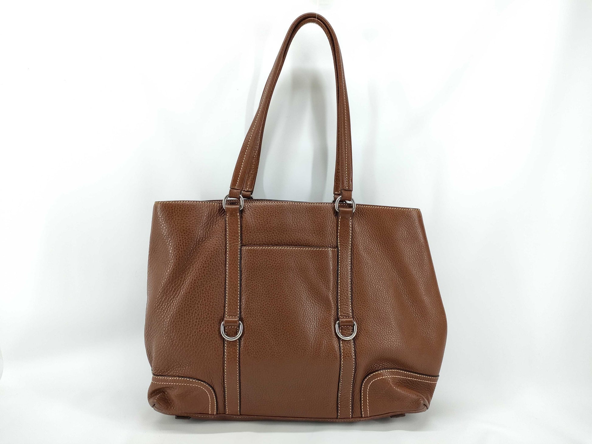 PRADA Prada Tote Bag Brown Leather Tote Bag