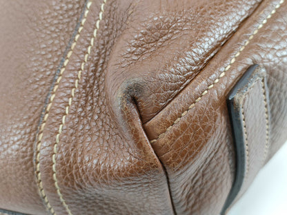 PRADA Prada Tote Bag Brown Leather Tote Bag