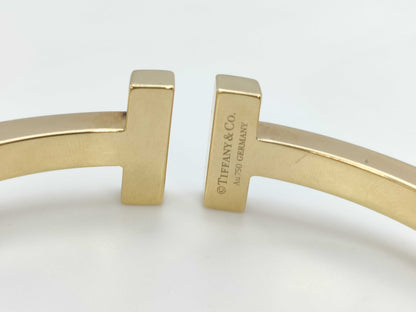 Tiffany & Co. T Square YG Au750 28.2g Bracelet Bangle 