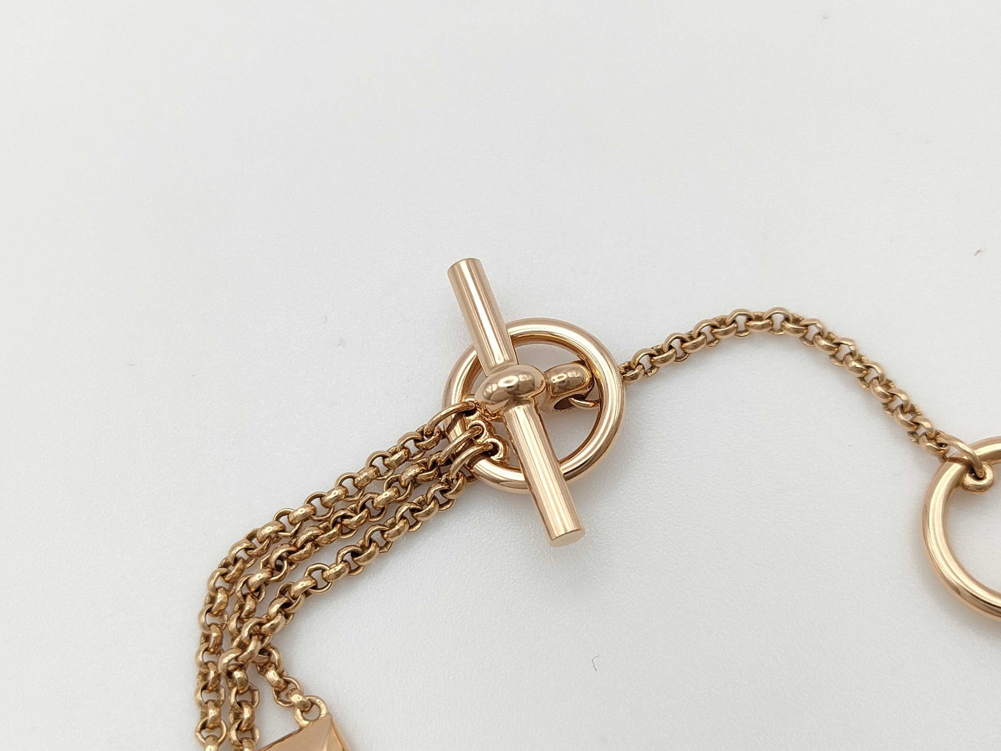 HERMES Clou de H #16 PG Au750 19.7g Bracelet/Bangle 