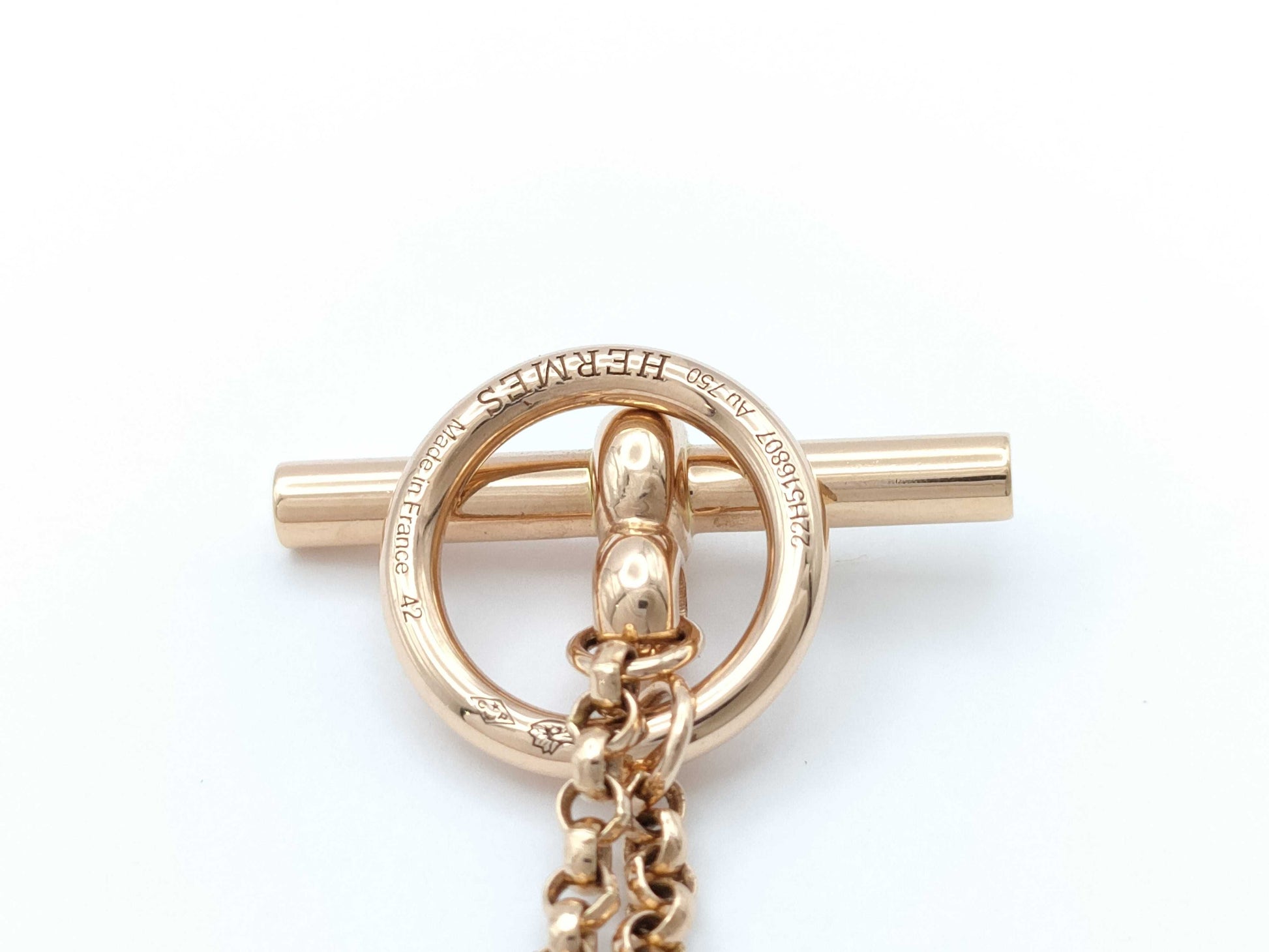 HERMES Crew de H2 Diamond PG Au750 16.9g Necklace
