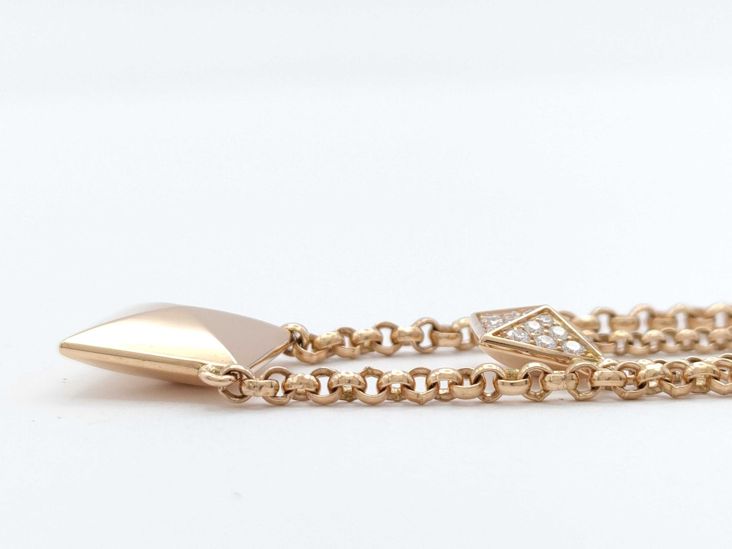 HERMES Crew de H2 Diamond PG Au750 16.9g Necklace
