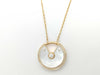 Cartier Amulet Shell Diamond YG Au750 27.4g Necklace 