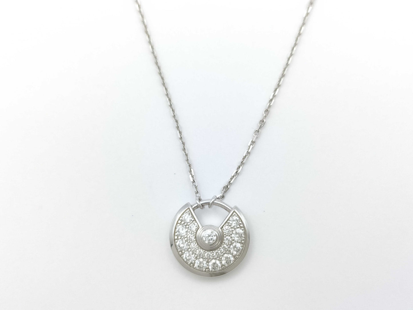 Cartier Amulet Diamond WG Au750 4.8g Necklace