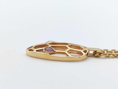 BVLGARI Serpenti Colored Stone YG Au750 11.0g Necklace 