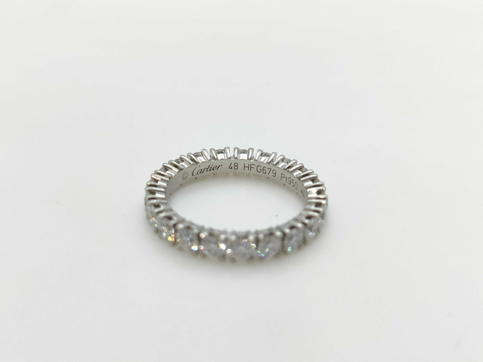 Cartier Destiny #48 Pure Eternity Pt950 3.1g Ring 