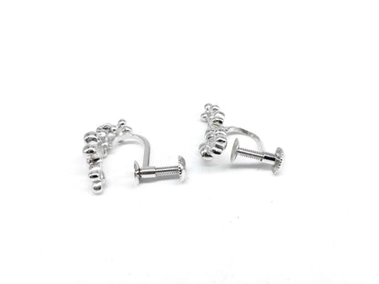 TASAKI Flower Motif Pt900 4.4g Earrings 