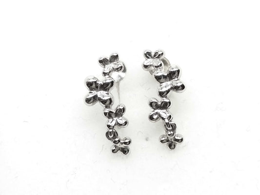 TASAKI Flower Motif Pt900 4.4g Earrings 
