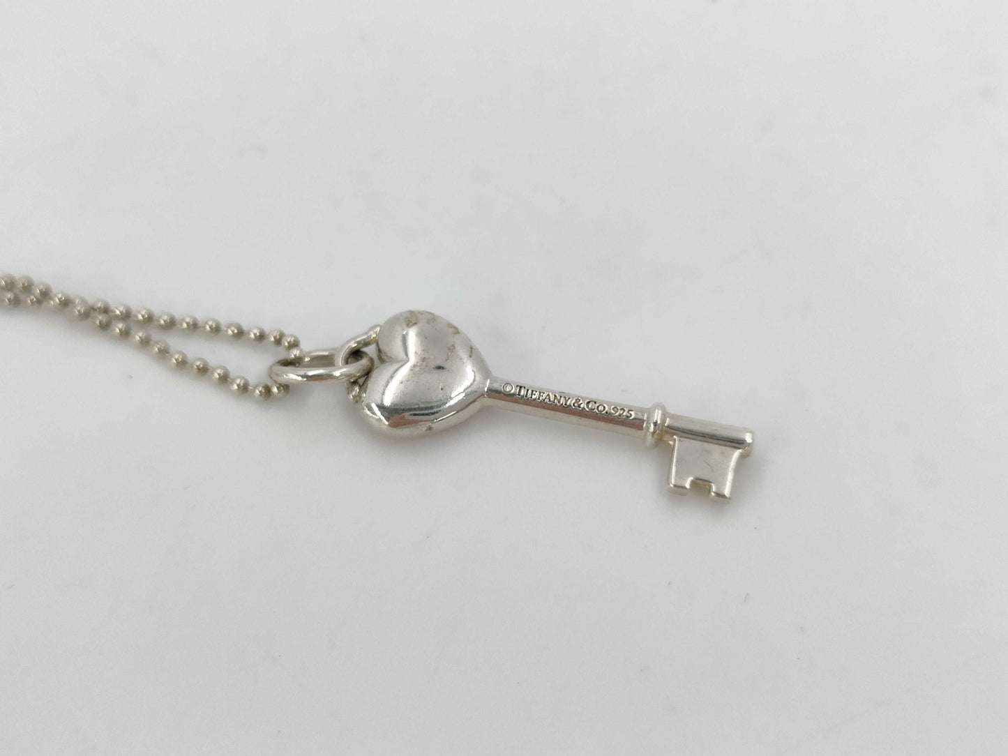 Tiffany&Co. Tiffany Heart Key Necklace Ag925 4.7g Necklace